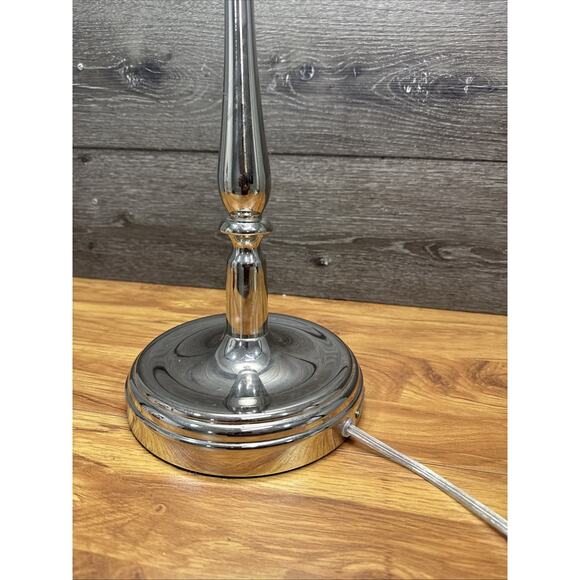 RALPH Lauren Chrome Candlestick Table Lamp 34” with Shade - Picture 8 of 8